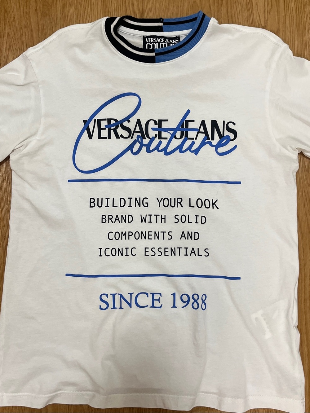 Versace Jeans Couture Men's White Graphic T-Shirt Since 1988 Cotton
